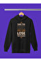 Motivation Quotes Printed Cotton Long Sleeve Ribbed 3-Ply Hooded Sweatshirt