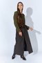 Brown Self-Belted Long Skirt with Slit Pins on the Front |   Ek100295399 - 2