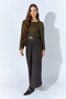 Brown Self-Belted Long Skirt with Slit Pins on the Front |   Ek100295399 - 7