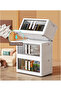 Foldable Stackable Storage Box Set of 5 with Doors and Wheels for Clothes, Toys & Household Items - 8