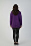 Black Lace Ribbon Patterned Women's Oversize Sweatshirt - 3