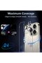 واقي خلفي رقيق من الجيلاتين وواقي عدسة من الياقوت لهاتف iPhone 16 Pro - مضاد للخدوش - 6