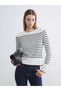 New Season Crew Neck Striped Women's Knitwear Sweater