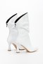Women's Classic Twist Detailed Pointed Toe Heeled Boots - 2