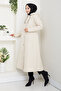 Women's Chain Detailed Hooded Quilted Coat - 3