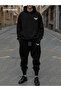 Bird Patterned Colorful Printed Hoodie Tracksuit