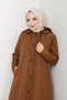 Women's Chain Detailed Hooded Quilted Coat - 5