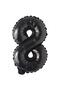 Black Color Number Foil Balloon 76 cm - 8