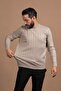 Zero Neckline Self-Striped Lycra Acrylic Seasonal Sweater - 3
