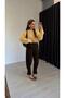 Buttoned Leg Trousers Brown