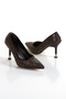 Black Stone Stylish Thin Heeled Shoes and Bag Set Suitable for Special Occasions - 8