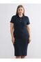 New Season Polo Neck Ribbed Dress - 6
