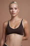 Naia Brown Double Color Seamless Sports Bra - 4