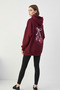 Back Cherry Printed Oversized Hooded Sweatshirt Women's Comfortable Fit Hoodie
