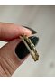 Steel Two Row Quadrilateral Stone Gold Adjustable Women's Ring - 4