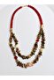 Agate Unakite Natural Stone Real Pearl Necklace 53 cm - 5