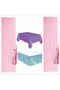 Purple Tablecloth, Blue Table Skirt, 2 Pink Backdrops