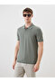 Polo Neck Short Sleeve Men's Knitwear Sweater