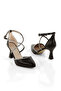 Pointed-Toe, Cross-Stone Embellished, Closed-Back, Thin-Painted Heel Women's Shoes - 4