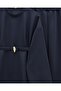 Round Neck Belted Waist Scuba Suit - Navy - 5