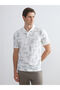 Nevavm Polo Collar Patterned Pique Men's T-Shirt