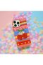 iPhone 16 (6.1 Inch) Compatible Stylish Patterned Slim Case with Popsocket Stand