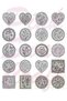 Vintage Lace and Flowers Bold and Easy 20X20 cm Large Coloring Book Kids Adults - 7
