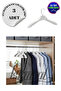 3 Pcs Household 44 cm Soft White Plastic Coat Hanger Buluz Hanger Clothes Hanger Clothing Hanger