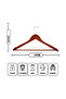 10 Pcs Household Wooden 44 cm Coat Hanger Suit Hanger Clothes Hanger - 4