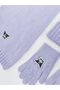 Vision New Season Kuromi Embroidered Girls' Scarf, Beanie and Gloves Set - 4