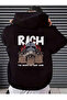 Unisex Women's Men's Hooded Kangaroo Pocket Oversized Sweatshirt Hoodie Rich