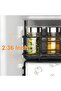 Over the Fridge Metal Organizer Rack with 2 Baskets, Paper Towel Holder and 5 Hooks for Kitchen - 5