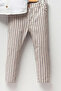 Striped Trousers and Pocketed Shirt Linen 2-Piece Boys' Set - 4