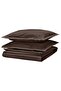 HAMPFLOCKEL Duvet cover and 2 pillowcases, brown, 240 x 220/50 x 80 cm