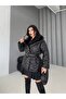 Belted Fur Lined Shawl Collar Puffer Quilted Coat - 5
