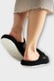 Fluffy, Doesn'T Make Noise, Eva Sole Buckle Women's House Slippers Black - 3