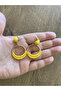 Modern Style Yellow Round Rope Earrings - 4