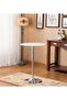 Tidi Adjustable Height, Rotating Chrome Bar Table White MDF Round Top, Contemporary Café & Home - 4