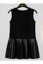 Girl's Sweatshirt and Pleated Detailed Inner Dress 2-Piece Set - 5
