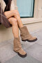 Gabri̇el Women's Mink Sand Real Suede Boots - 2