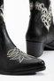 Women's Black Embroidered Western Cowboy Boots - 4