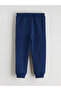 Navy Blue Elastic Waist Baby Boy Jogger Sweatpants - 3