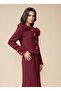 Women's Imported Tweed Fabric Rose-Detail Lined Jacket and Skirt Custom Design Top and Bottom Set - 6