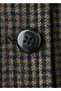 Houndstooth Pattern Wool Coat - 5