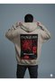 Lenithra Evangelion Back Printed Unisex Oversize Beige Hoodie