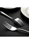 Dinner Forks Set of 12 | 8 Inch Stainless Steel Silverware | Reusable Heavy Duty Table Forks - 2