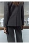Checkered Double-Breasted Blazer Jacket - 4
