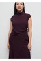 High Collar Double Breasted Dress - 5