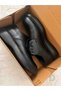 Thick Sole Skin Leather Daily Shoes Poly Sole Stylish Thick Sole Word Wedding Engagement Shoes - 2
