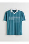 Xside Green Polo Neck Printed Men's T-Shirt - 5